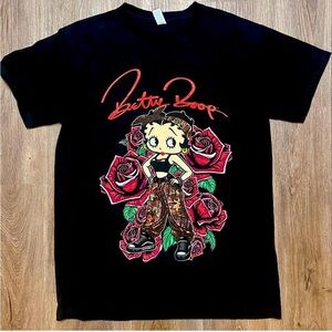 Betty Boop Black Graphic T-Shirt